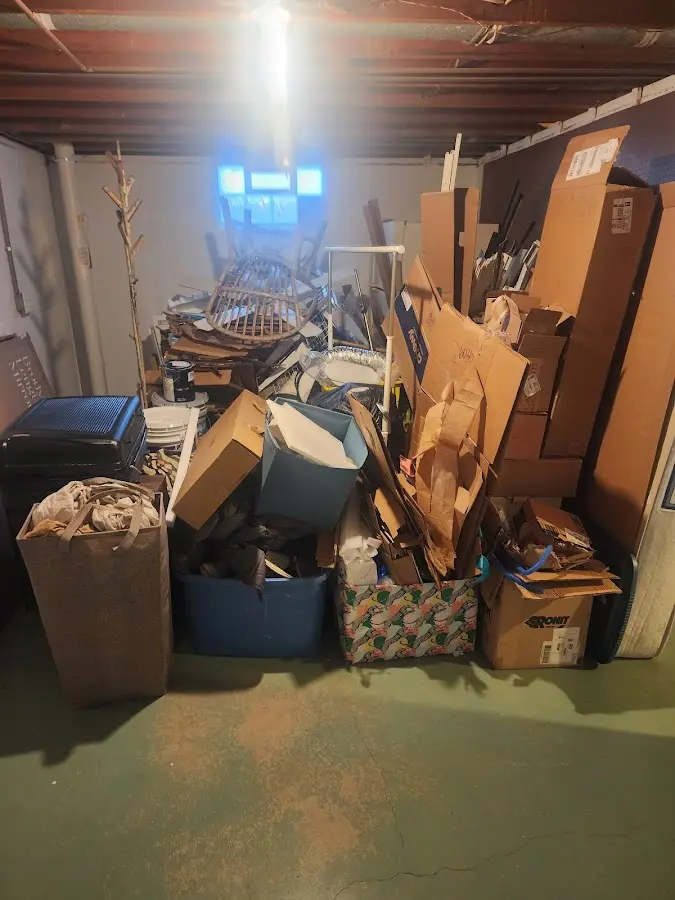 Roll-off dumpster container at job site for 15 Yard Dumpster Rental in Pantops